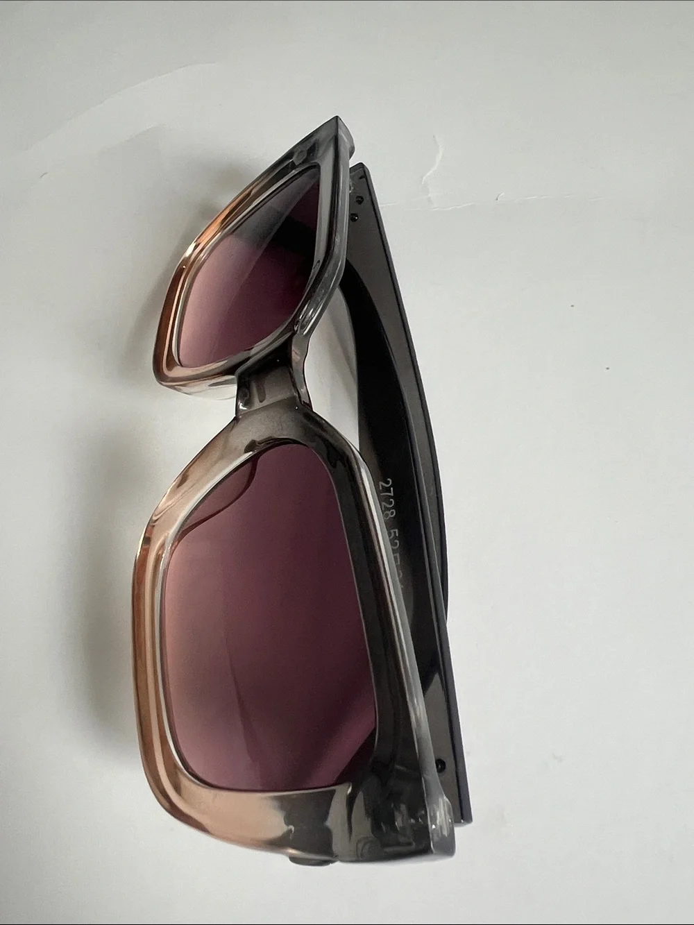 Oversized Square Gradient Sunglasses - Brown